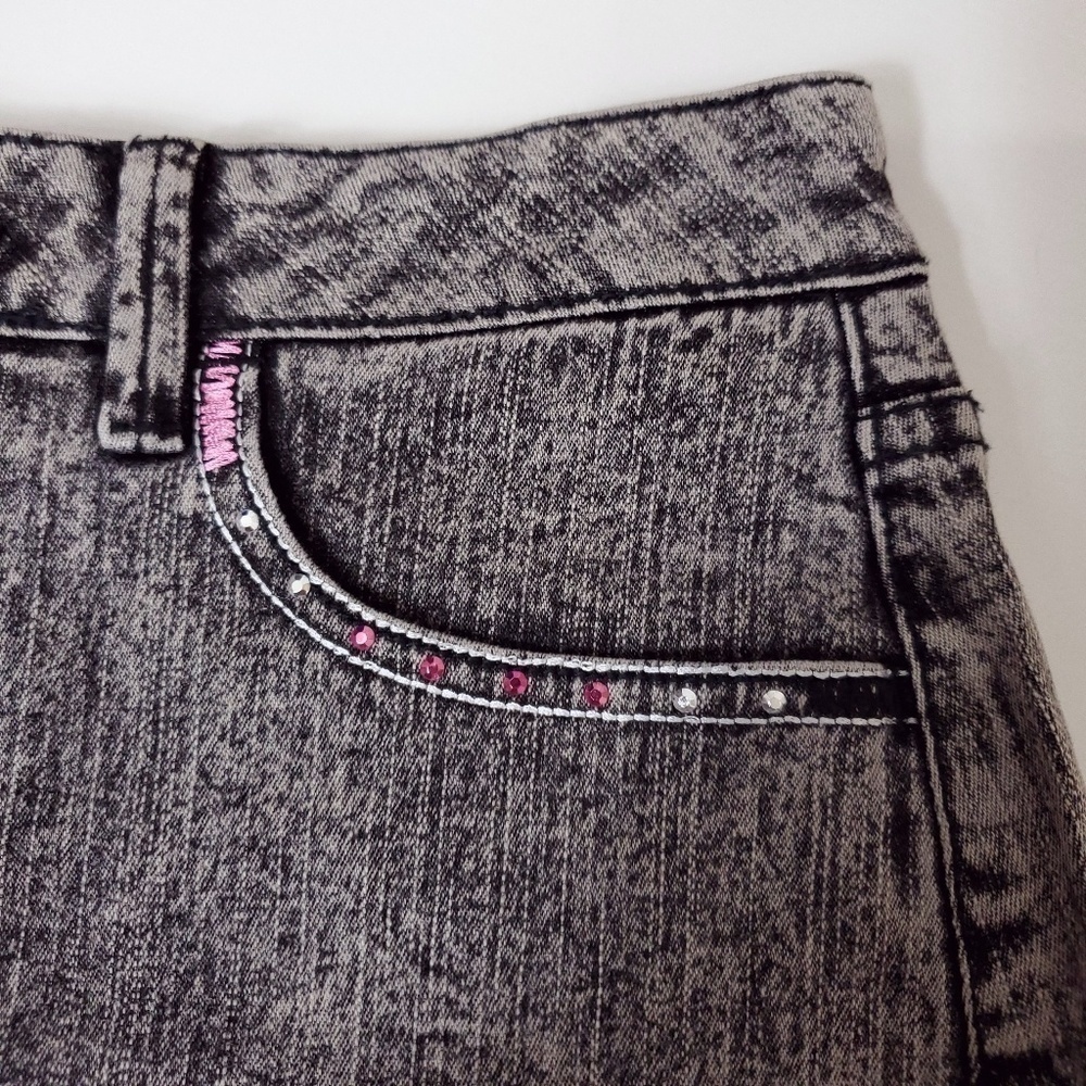 3/$15 sale Embellished jean skirt girls size 16 - Picture 3 of 7
